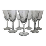 7 crystal wine glasses Saint Louis model Cerdagne