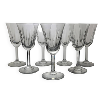 7 crystal wine glasses Saint Louis model Cerdagne