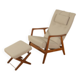 ROCK SIËSTA armchair with ottoman, Adolf Relling & Torbjørn Bekken