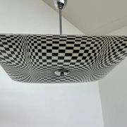 Mid-century design glass pendant by Napako, Czechoslovakia, 1970s.