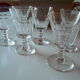 Service de six verres à pied de la cristallerie "Saint Louis"
