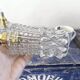 Vintage chiseled glass portable lamps
