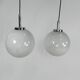 Set of 2 Mid Century Hanging Bol Lamps by Glashutte Limburg, 1970s