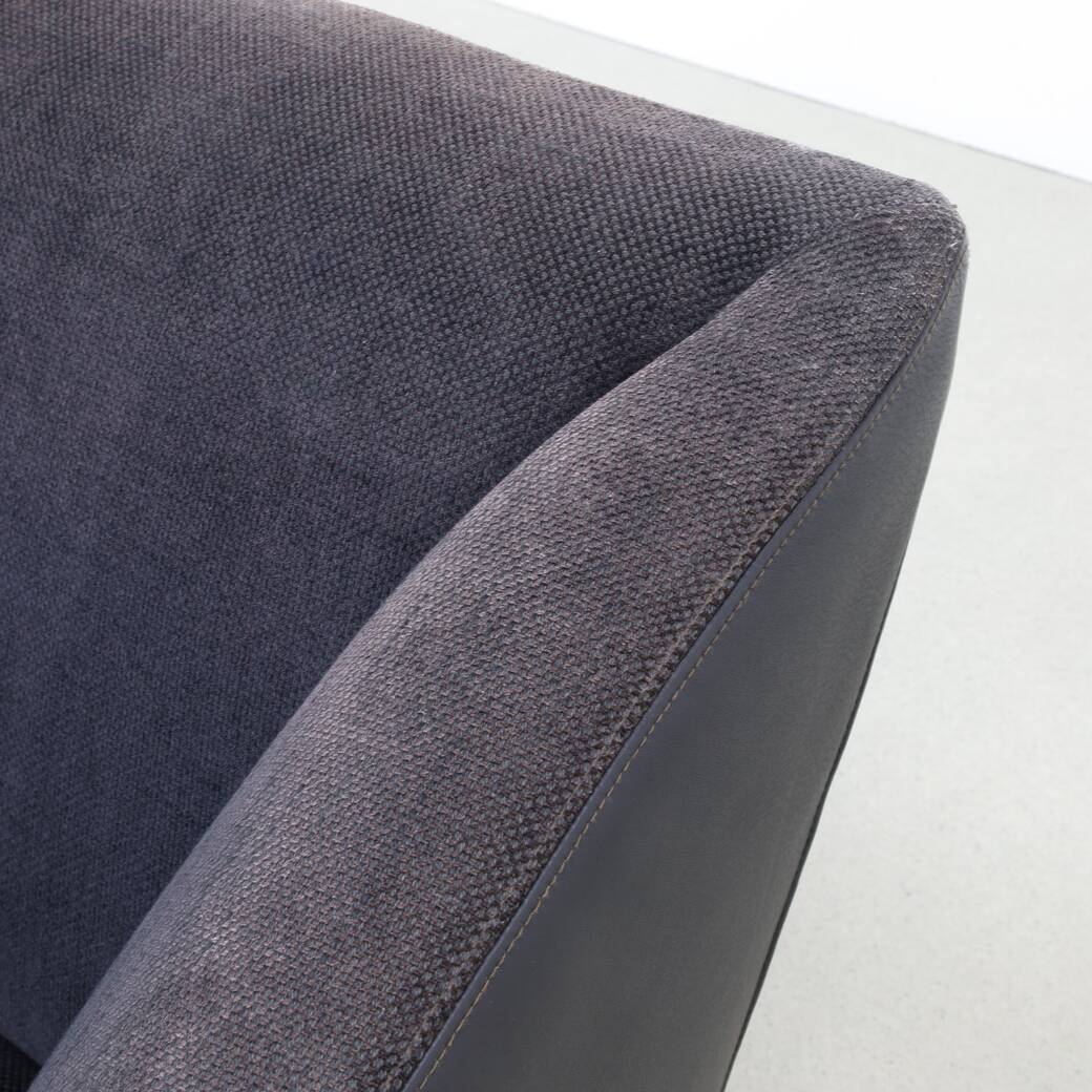 Postmodern Lounge Chair in Leather on wheels by COR