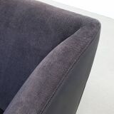 Postmodern Lounge Chair in Leather on wheels by COR