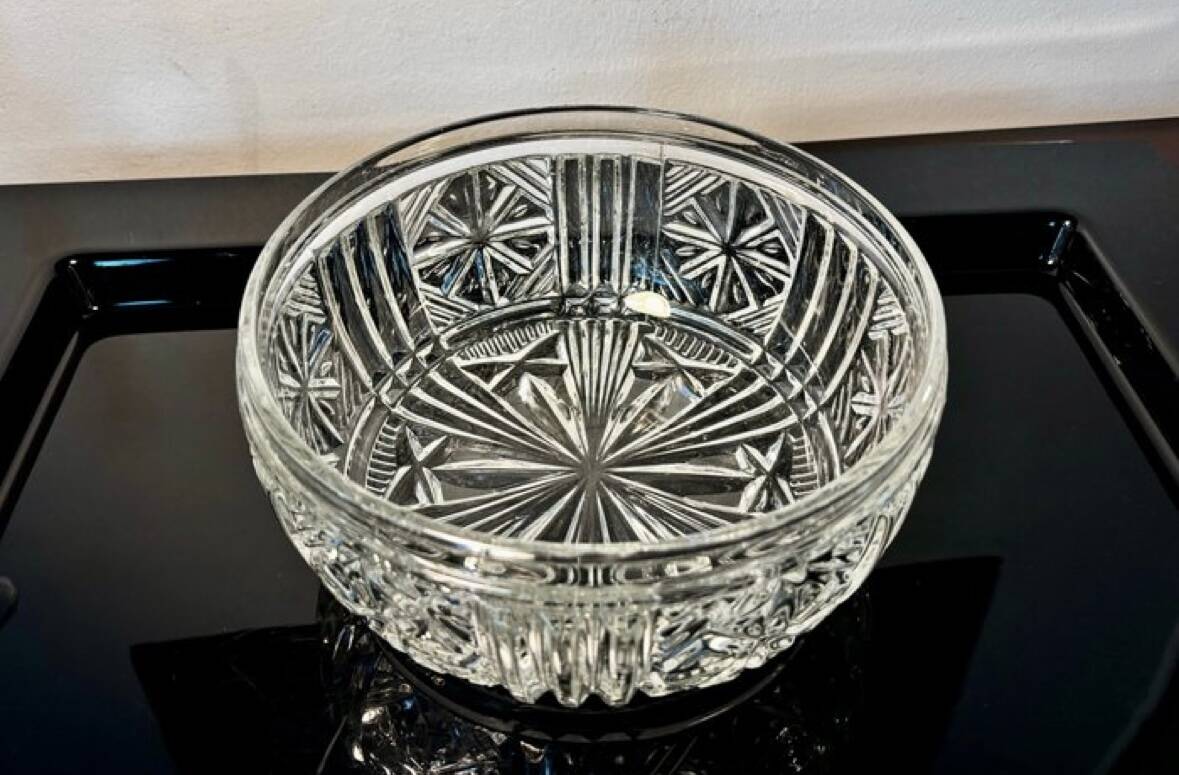 Crystal salad bowl