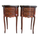 Pair of Louis XV style marquetry bedside tables