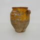 Magnificent glazed yellow confit pot, south-west of France. 19th century.