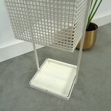 White metal vintage umbrella holder, umbrella stand