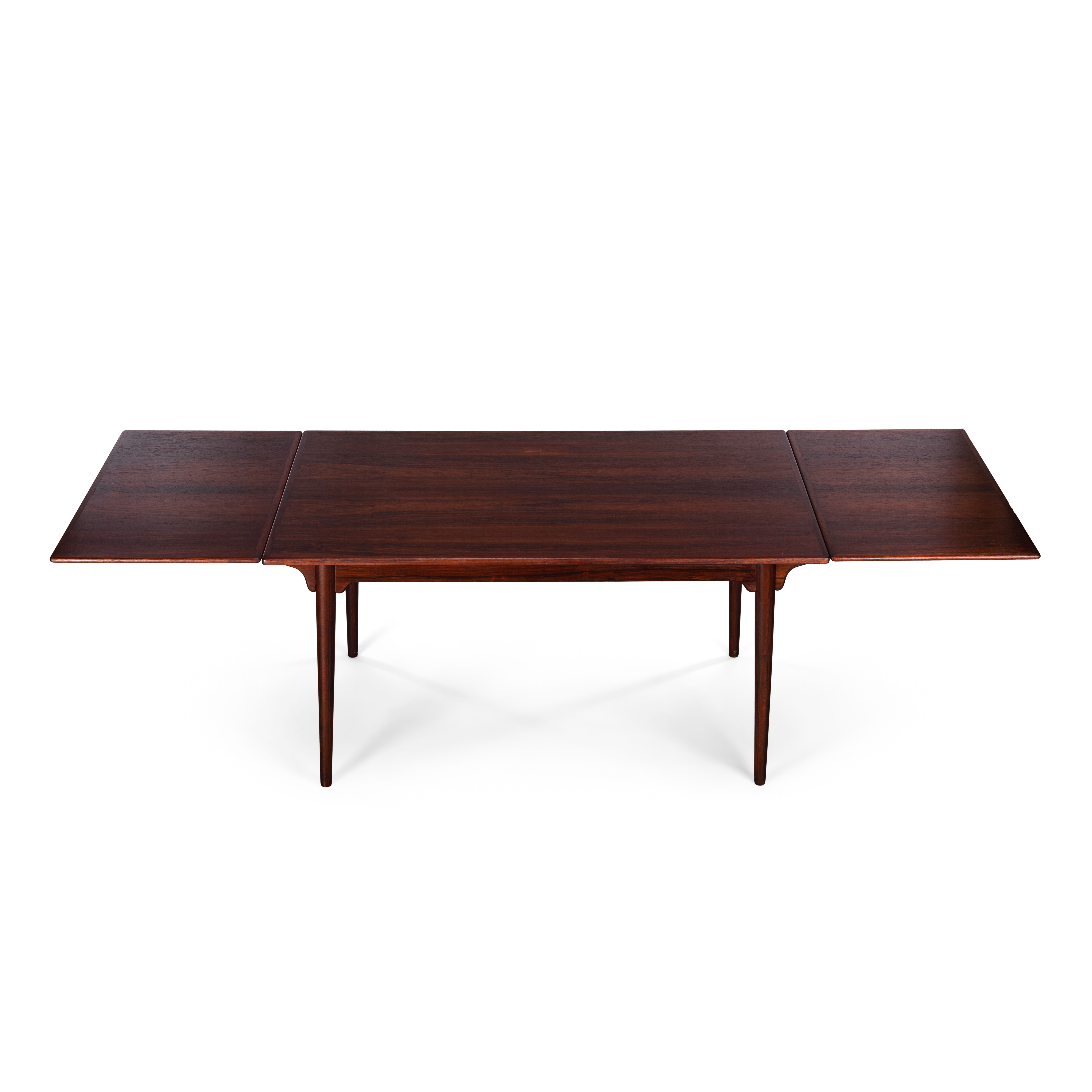 Danish gunni extendable rosewood model 54 dining table for Omann Jun Møbelfabrik, 1960s