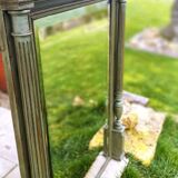 Antique olive green mirror