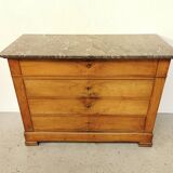 Louis Philippe walnut and marble dresser