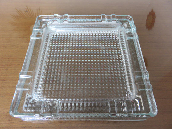 Glass ashtray 50s 60s