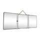 Vintage mirror 1930 triptych barber lime, 30 x 78 cm