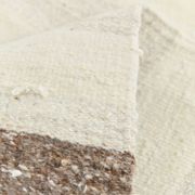 Grand tapis kilim crème et marron, 255 x 313 cm
