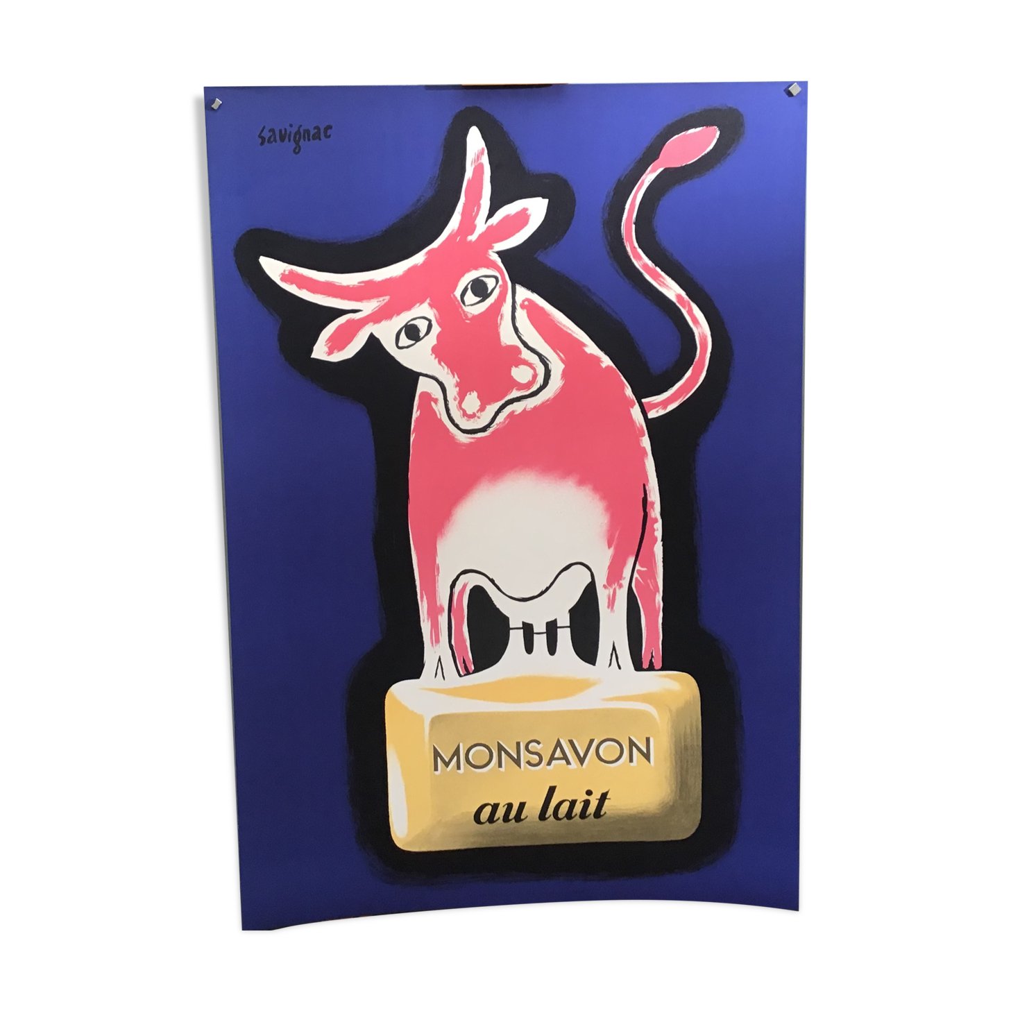 Poster raymond savignac monsavon au lait, lithography | Selency