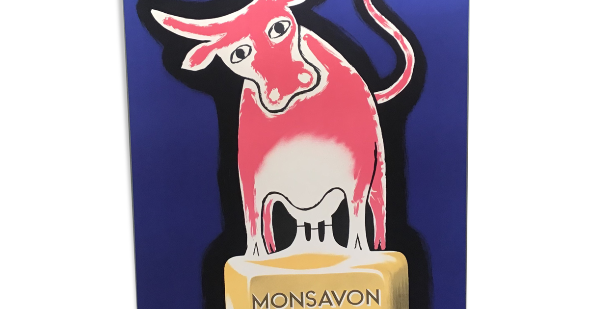 Affiche raymond savignac monsavon au lait, lithographie | Selency