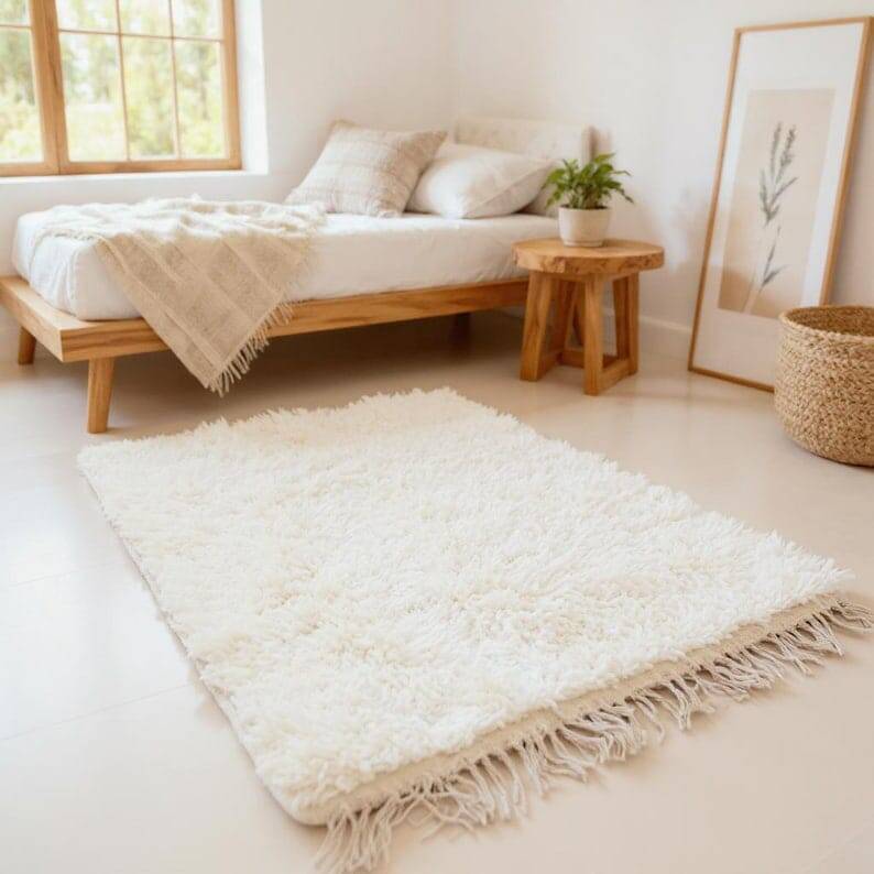Handmade pure wool rug, size 2/3 m.