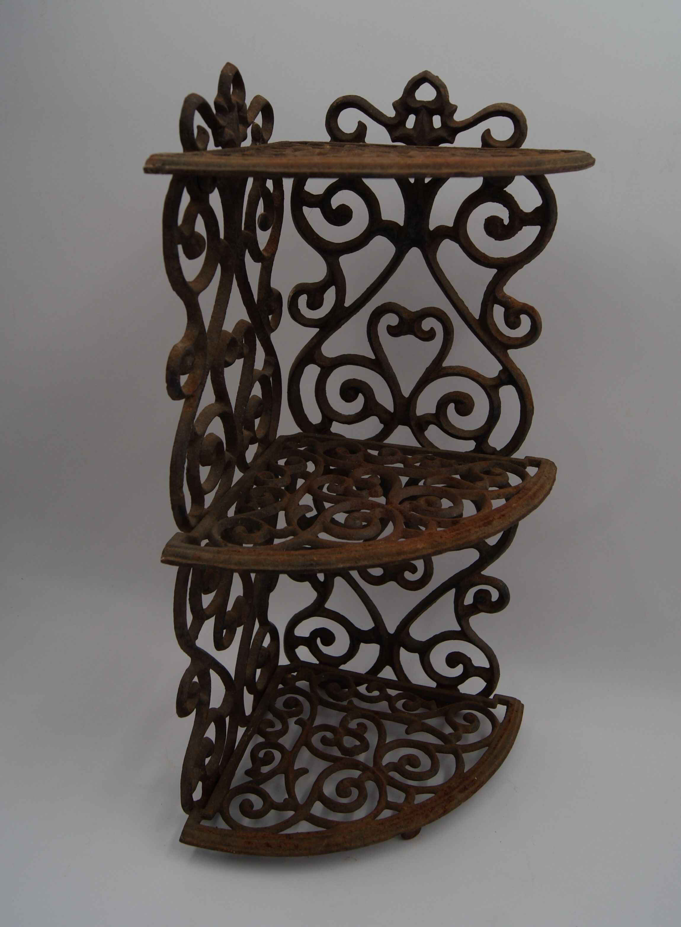 Vintage cast iron angle shelf