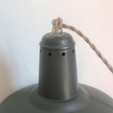 Suspension enamelled khaki lampshade