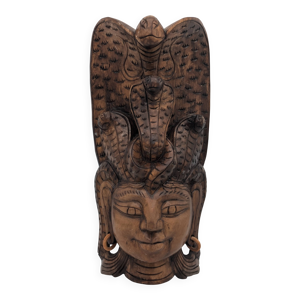 Masque Sculptural Bois - royal