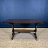 Vintage solid elm ercol dining table from the 50s