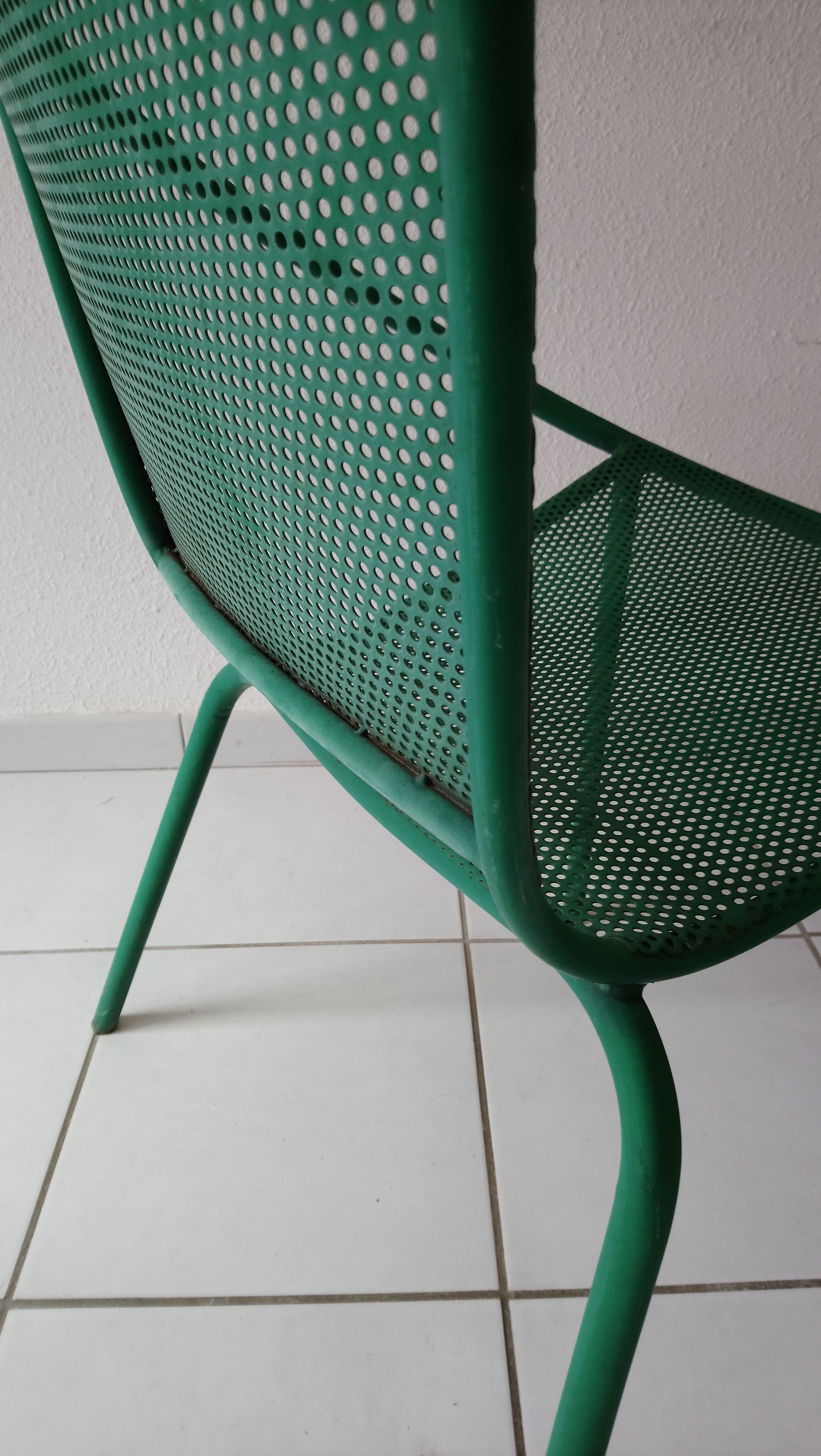 Pair of chairs half moon garden 80s Italian design