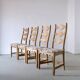 4 ladder back dining chairs by Henning Kjaernulf | Denmark | 1950s