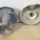 Pair of signed ceramic candlesticks