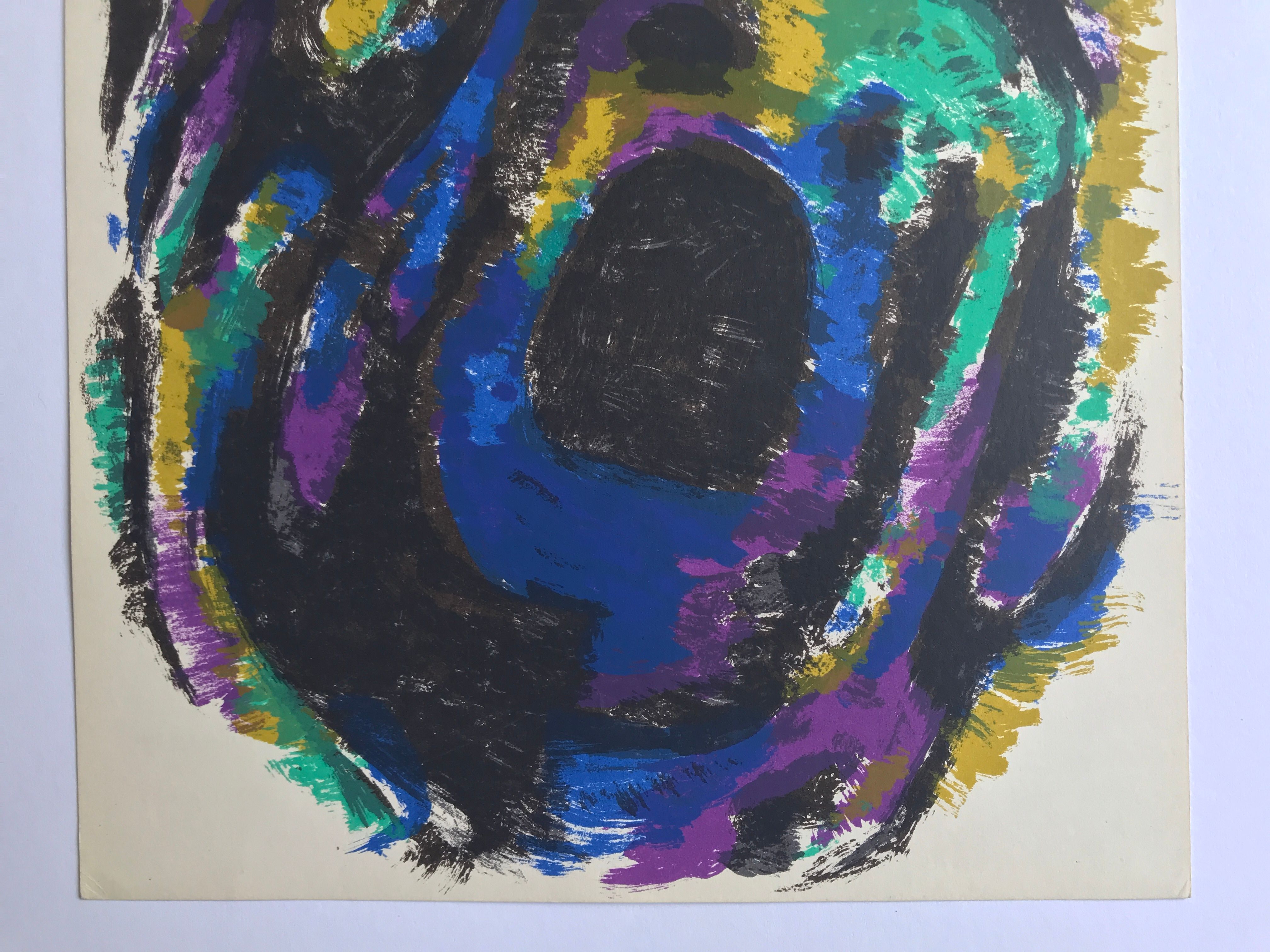 Original lithograph by Alfred Manessier Le Nid, 1960