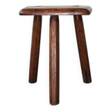 Brutalist tripod stool, 50's.