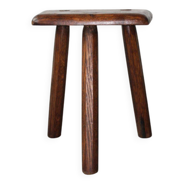 Brutalist tripod stool, 50s.