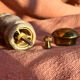 pepper mill, Italian, stone and brass, 1960s