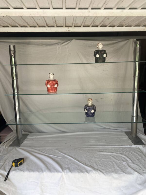 Étagère sur pied, présentoir de magasin, années 1930