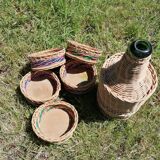Wicker and scoubidou set