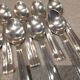 11 silver-plated coffee spoons, goldsmith Argit, art deco style