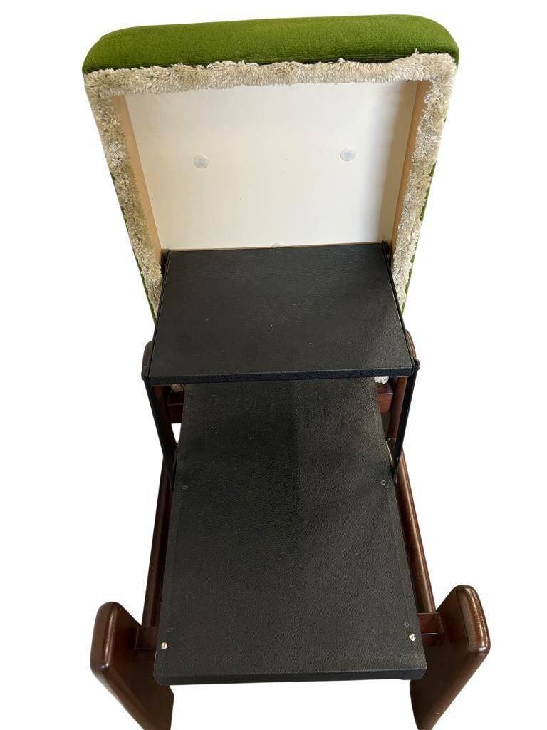 Vintage green step stool / pouf / kitchen step stool