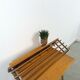 Wall coat rack with black steel and dark wood vintage