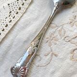 10 Vintage Rocaille Style Metal Soup Spoons