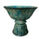 Diabolo shaped cut in blue glazed ceramic