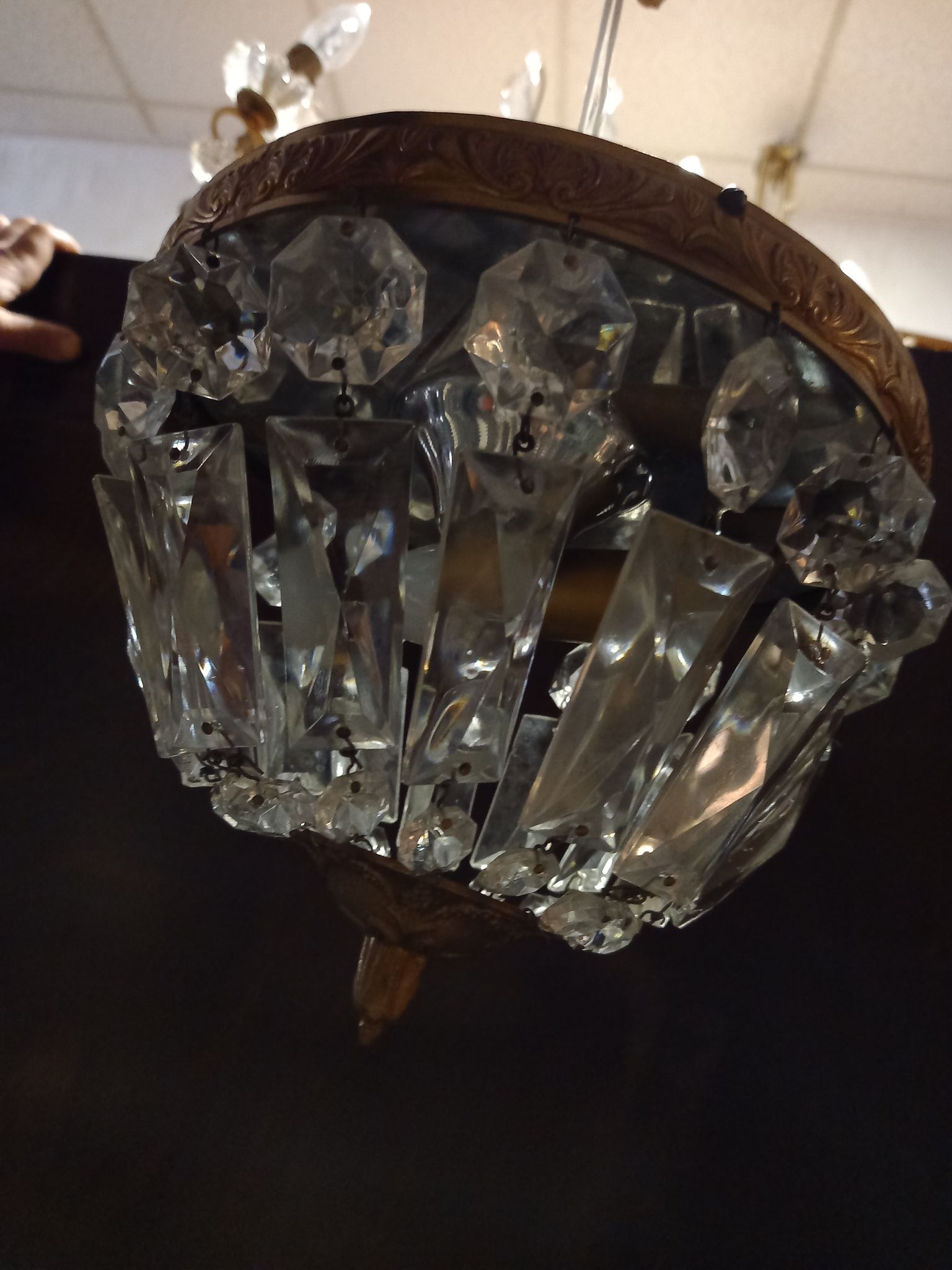 Crystal ceiling light