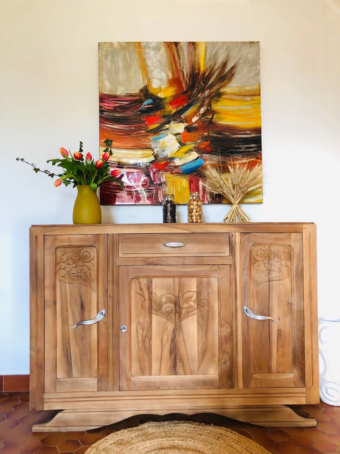 Art deco walnut sideboard