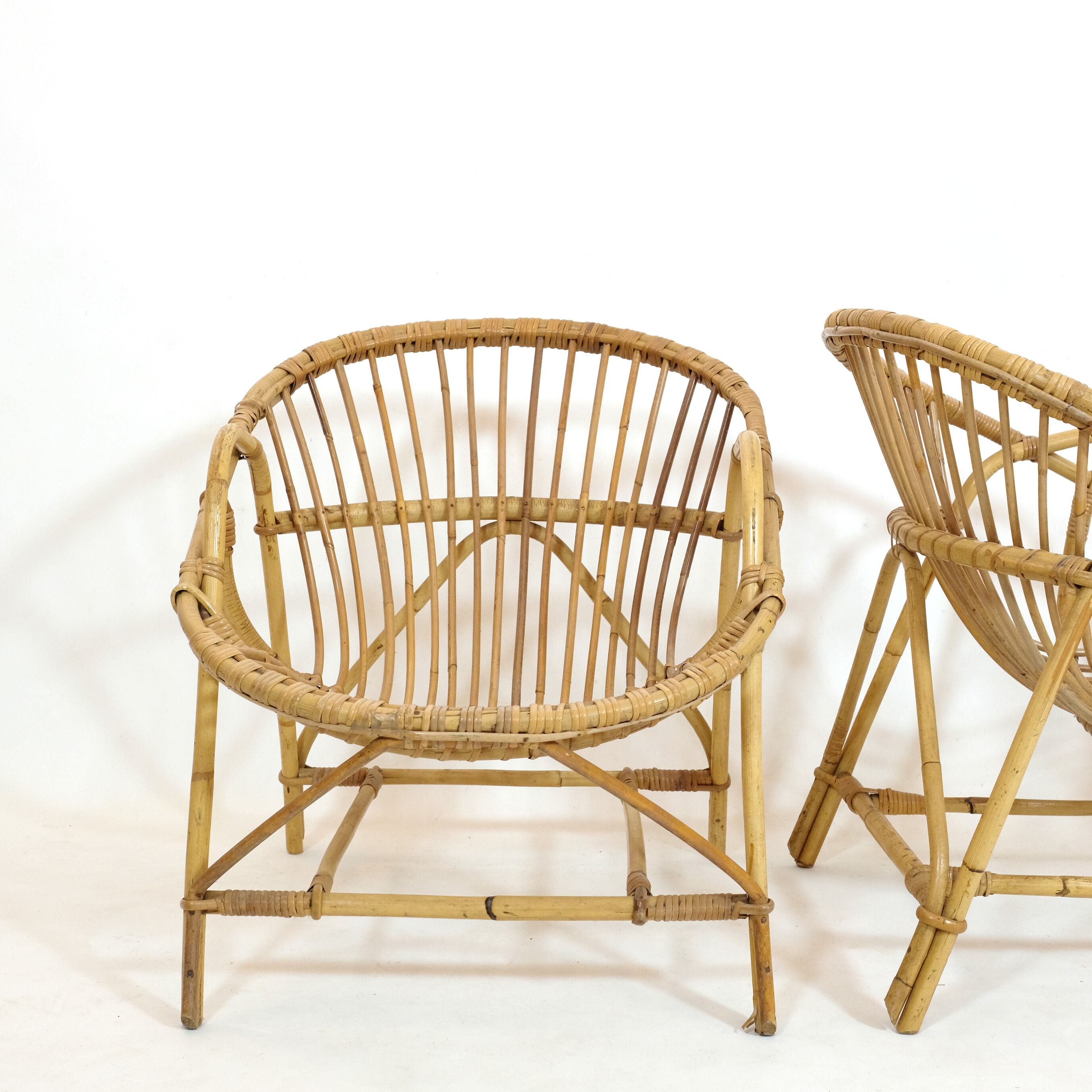 Armchair basket of the 60s-70s