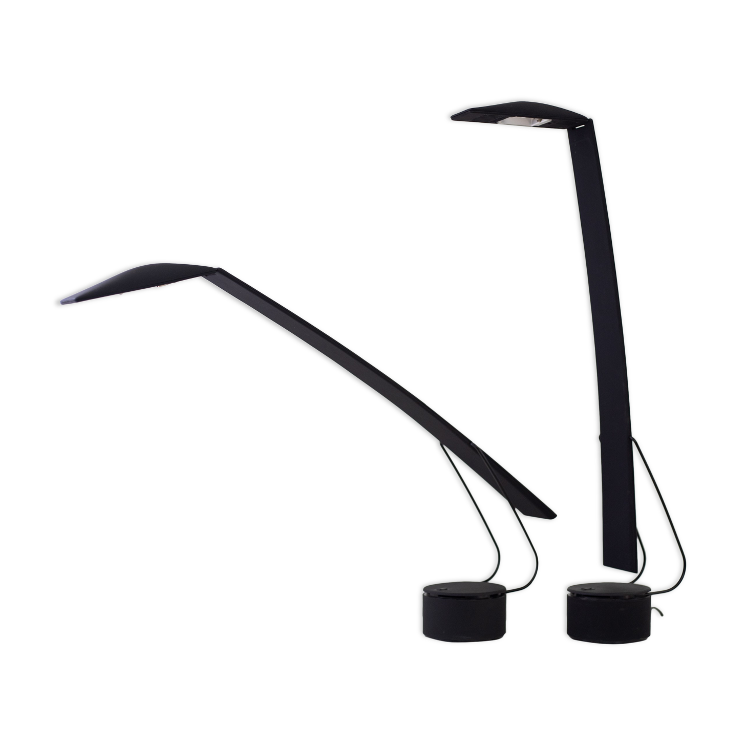 2 Dove desk lamps by Mario Barbaglia and Marco Colombo - edition Italian Luce design 80s