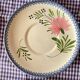 6 vintage Charolles dessert plates with hand-painted floral decor