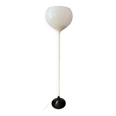Lampadaire vintage blanc style Guzzini Space Age Mid-Century
