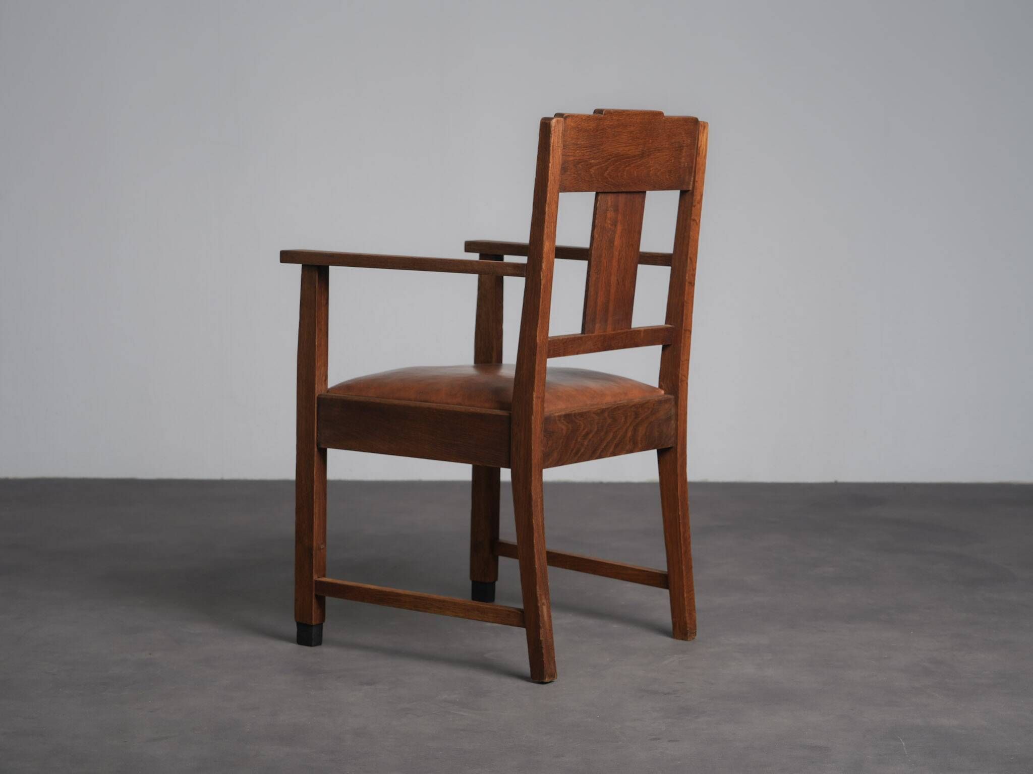 Pair of Amsterdam School Art Deco armchairs, Netherlands, 1930s