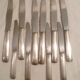 Set of 6 table knives & 4 fruit/cheese knives in world-class silver