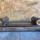 Aperitif Server Vintage Art Deco Wood + Brass + Glass Plates