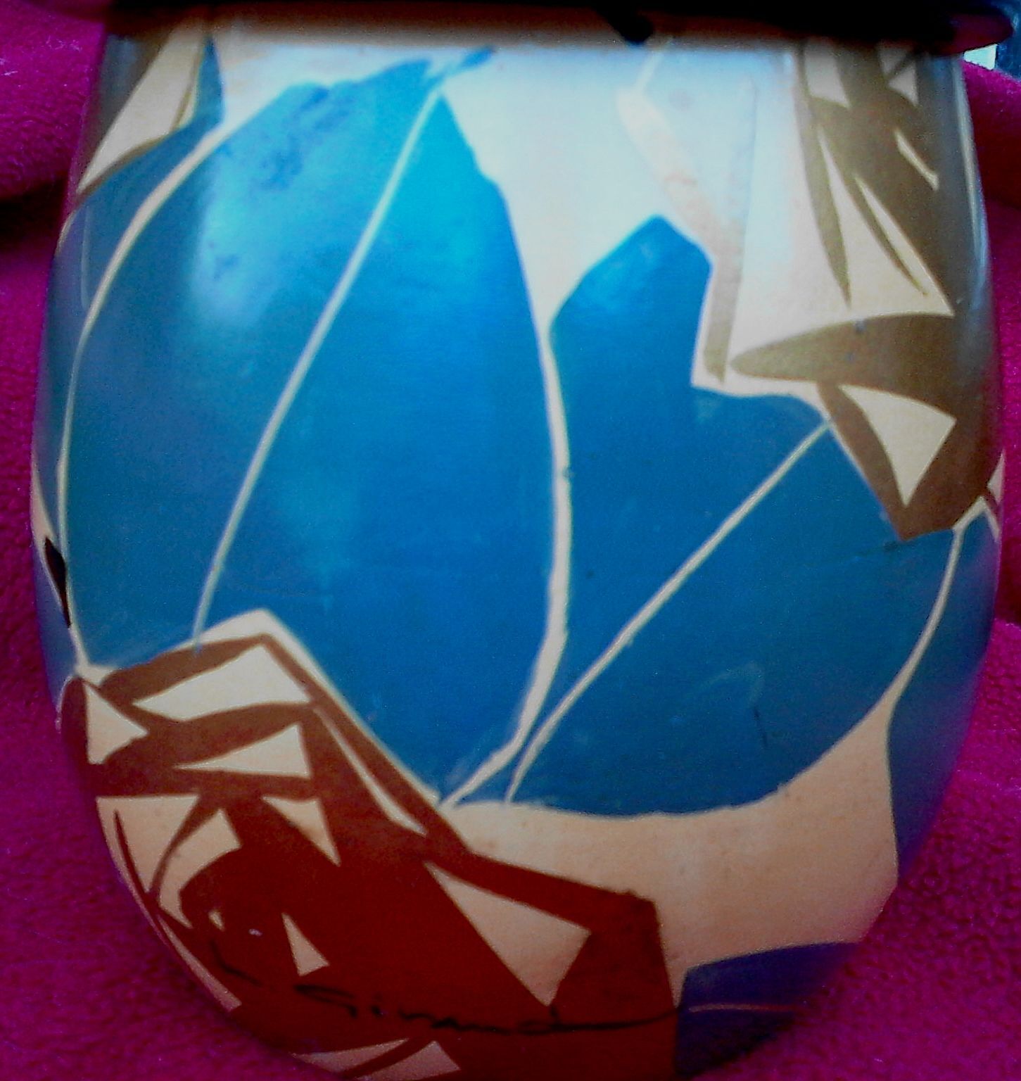 Louis Giraud signed ceramic vase